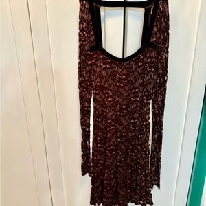 Free People Chocolate Brown Sheath Cocktail Dress